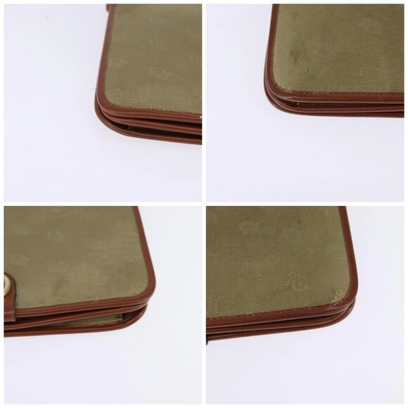 Christian Dior Shoulder Bag Nylon Beige Gold Auth 147658 - Picture 15 of 16